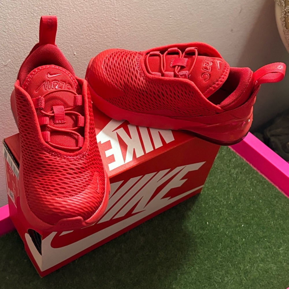 Red Nike kids Toddler Air Max sneakers